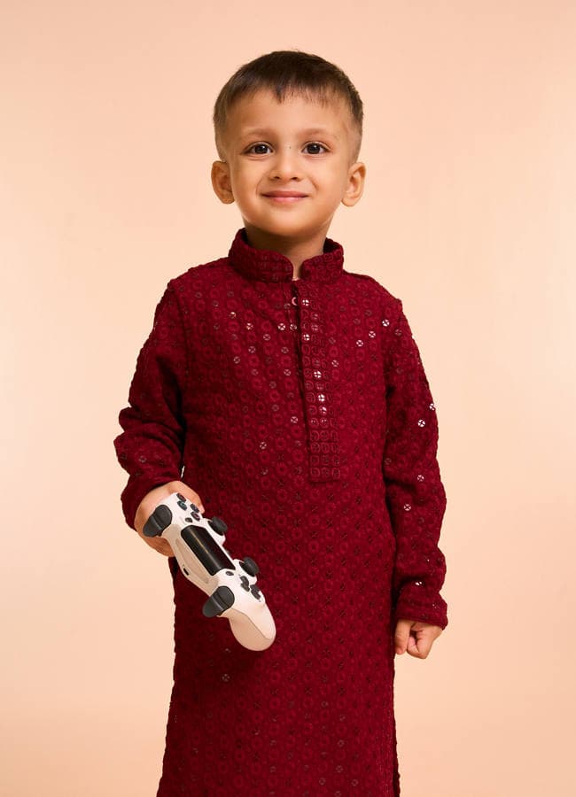 Majestic Maroon Kurta Pajama