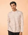 Glamorous Beige Linen Short Kurta