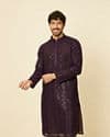 Royal Purple Chikankari Kurta Set
