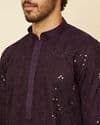 Royal Purple Chikankari Kurta Set