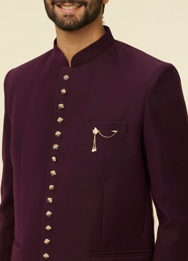 Royal Purple Classic Jodhpuri Suit
