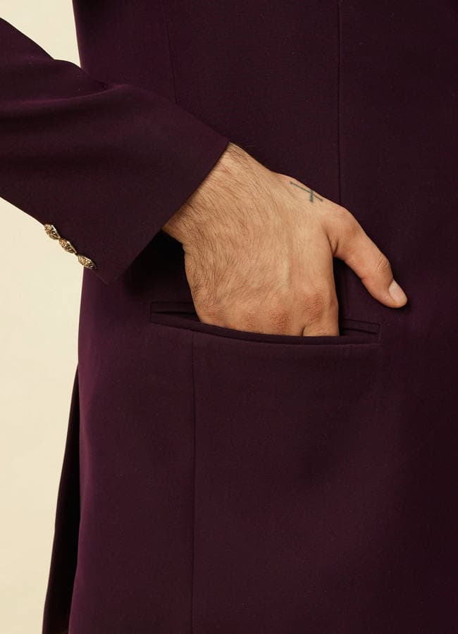 Royal Purple Classic Jodhpuri Suit