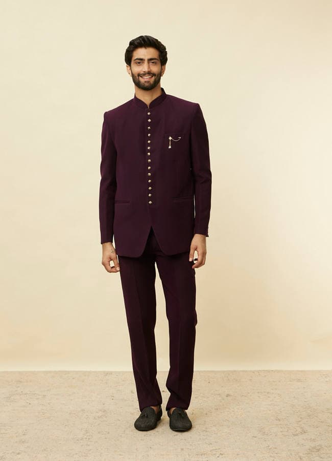 Royal Purple Classic Jodhpuri Suit
