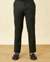 Deep Green Lily Motif Jaal Patterned Jodhpuri Suit