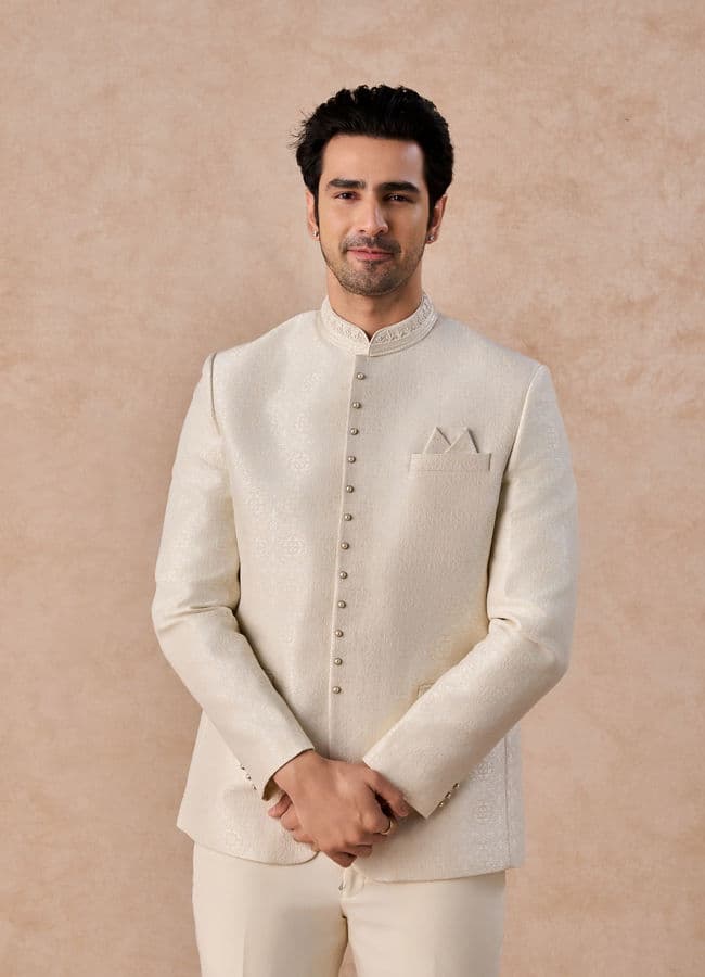 Elegant Cream Jodhpuri Suit