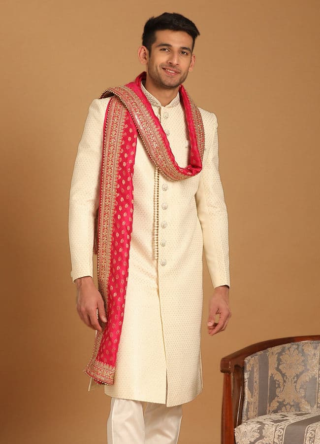 Charismatic Cream Sherwani