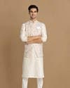 Classic Floral Print Jacket Kurta Set