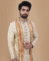 Suave Beige Sherwani Set