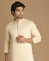 Cream Printed Kurta Set