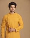 Mustard Side Open Kurta With Chikankari Work
