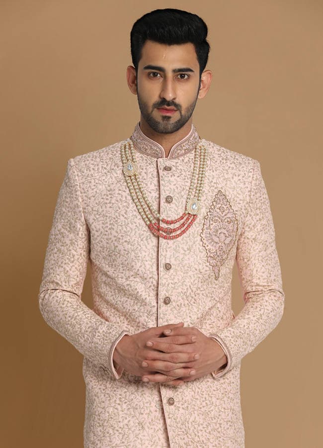 Graceful Gajaree Sherwani Set
