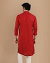 Red Chikankari Kurta Set