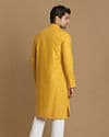 Daffodil Yellow Self Design Kurta