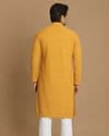 Mustard Side Open Kurta With Chikankari Work