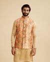 Dazzling Orange Nehru Jacket