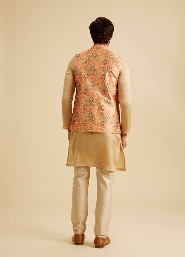 Dazzling Orange Nehru Jacket