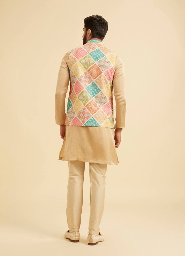 Beige Cotton Elegance Nehru Jacket