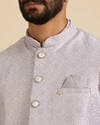 Classic Lilac Jaal Patterned Jacket Set