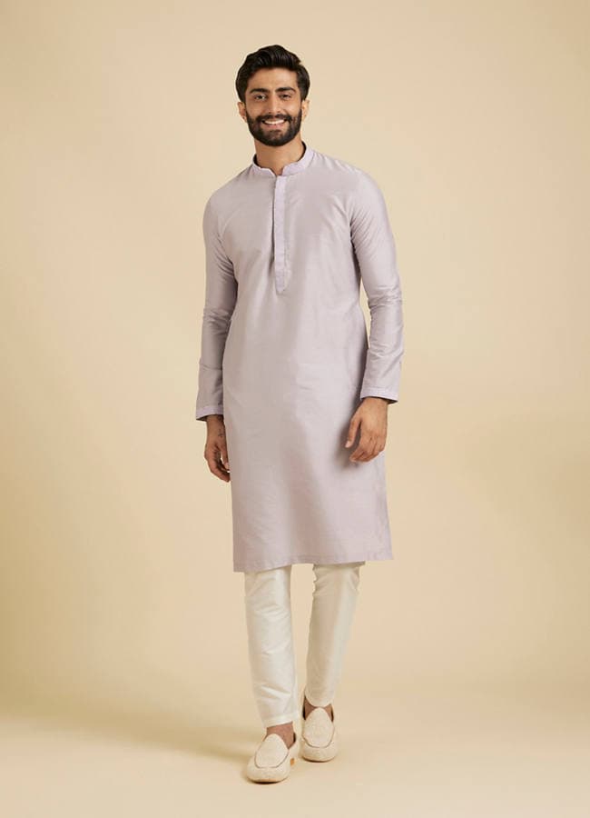 Classic Lilac Jaal Patterned Jacket Set