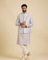Classic Lilac Jaal Patterned Jacket Set