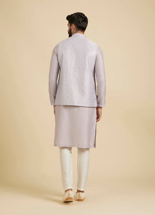 Classic Lilac Jaal Patterned Jacket Set