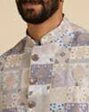 Soft Lilac Medallion Printed Jacket Set