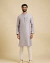 Soft Lilac Medallion Printed Jacket Set