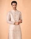 Elegant Cream Kurta Jacket Set