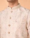 Elegant Cream Kurta Jacket Set