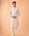 Elegant Cream Kurta Jacket Set
