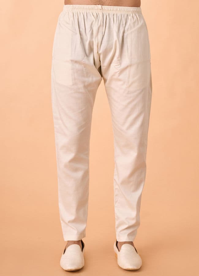 Elegant Cream Kurta Jacket Set
