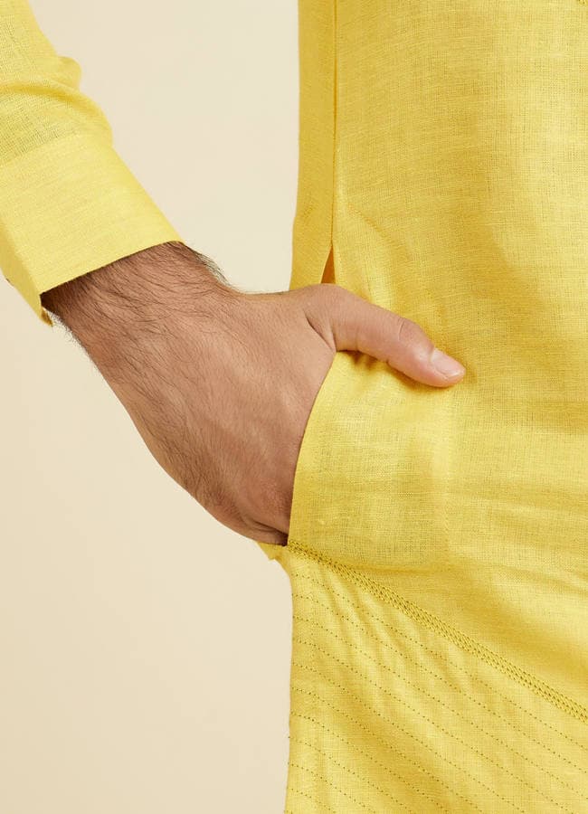Sunshine Radiance Linen Kurta