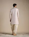 Primrose Pink Floral Patterned Brocade Indo Western Set