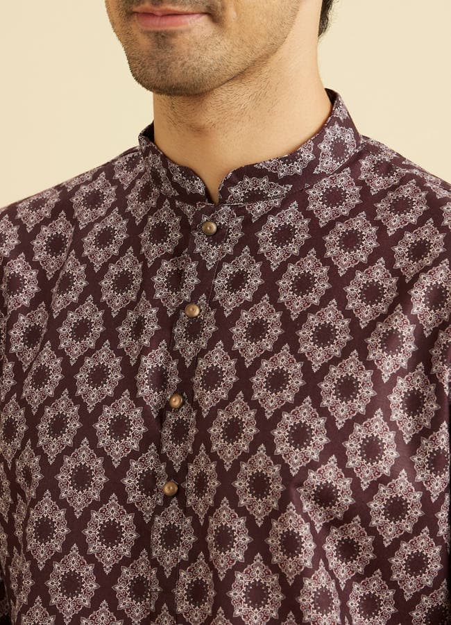 Elegant Wine Hue Men's Kurta