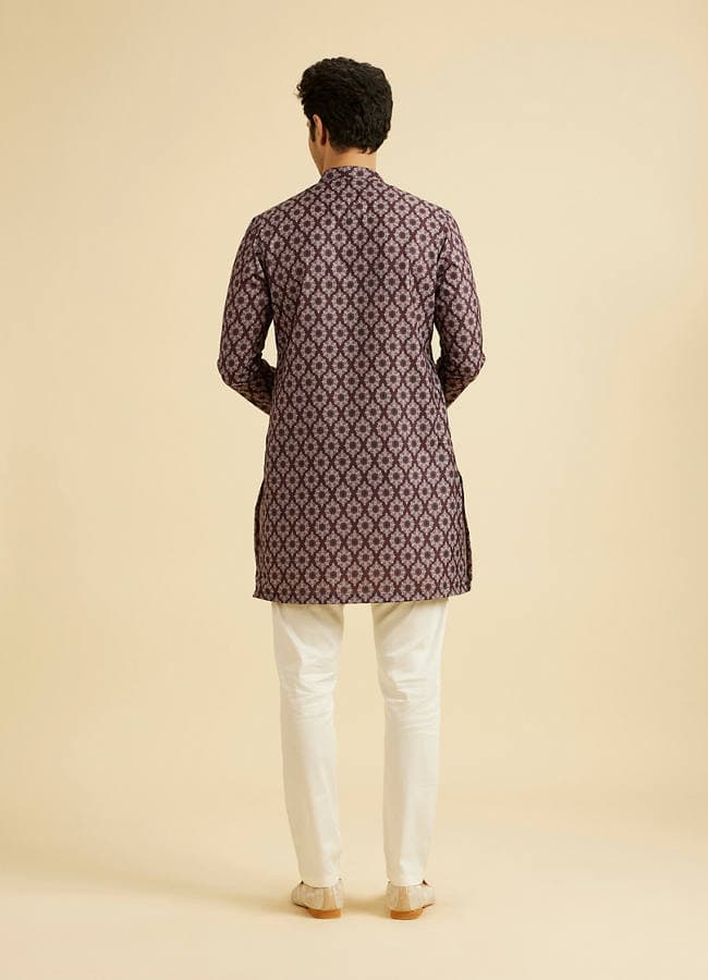 Elegant Wine Hue Men's Kurta