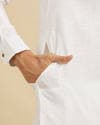 Glimmering White Cotton Kurta