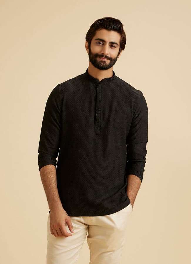 Black Elegance Short Kurta