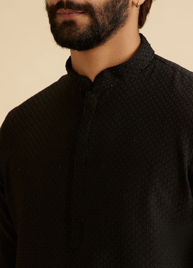 Black Elegance Short Kurta
