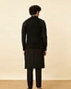 Midnight Black Black Panther Kurta Jacket Set
