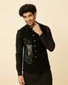 Midnight Black Black Panther Kurta Jacket Set
