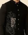 Midnight Black Black Panther Kurta Jacket Set