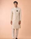 Elegant Cream Fantasy Sherwani