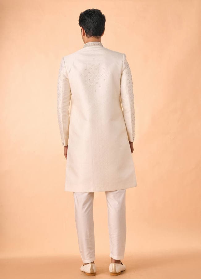Exquisite Cream Ensemble Sherwani