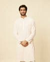 Peach Pearl Chikankari Kurta Set