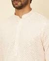 Peach Pearl Chikankari Kurta Set