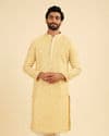 Saffron Yellow Adorned Kurta Pajama