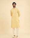 Saffron Yellow Adorned Kurta Pajama
