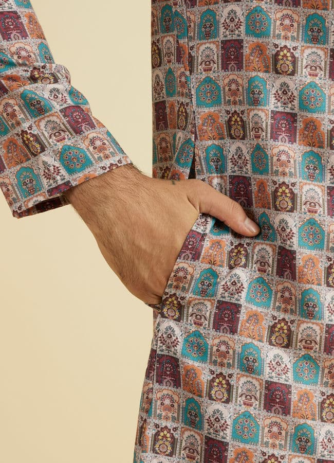 Beige Elegance Kurta Pajama