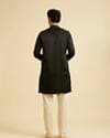 Elegant Black Satin Kurta Pajama