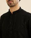 Midnight Black Embroidered Kurta Set With Sequin Work